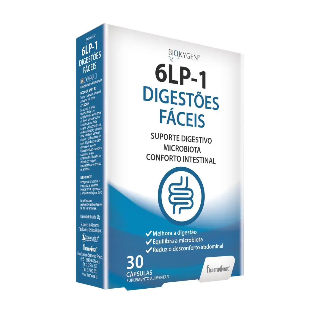 Bioygen 6LP-1 Digestão 30 Cápsulas